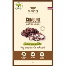 Abra piena šokolādes čunguri bez pievienota cukura kastītē, 170g